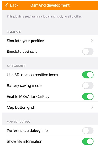 إعدادات التطوير iOS