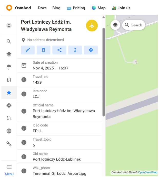 تفاصيل المفضلات في الويب