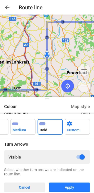 Navigation route Android