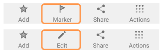 Add Edit marker action Android