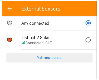 External sensors widgets Settings Android