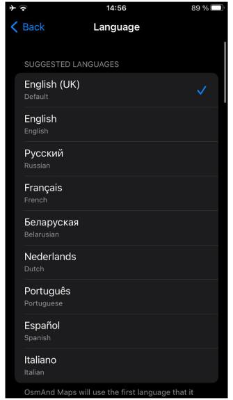 General Settings Language iOS