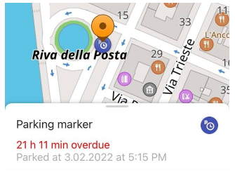 Parking info in iOS
