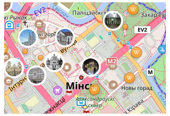 Wikipedia on map