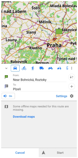 Message no maps when building navigation Android 5