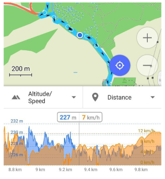 Track menu analyze on map 4 Android
