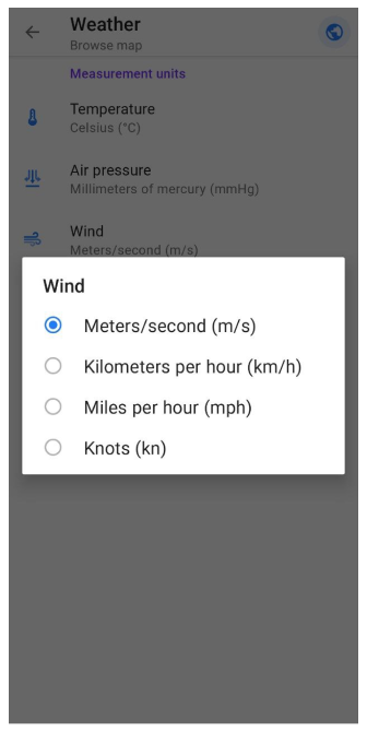 Weather Settings 2 Android