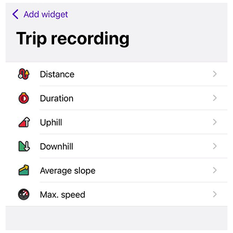 Añadiendo widget Distancia/Iniciar-Detener en iOS