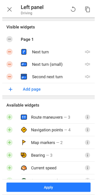 Menu Configurer l&#39;écran