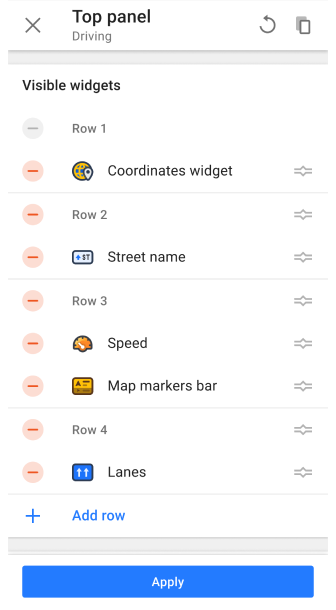Menu Configurer l&#39;écran