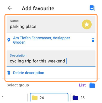 Description de l&#39;ajout de favoris Android