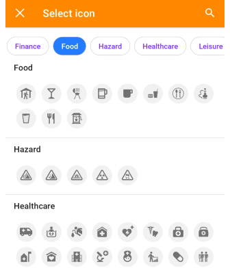 Icône de favori Android