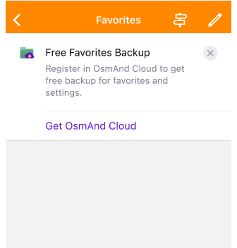 Actions sur les favoris iOS