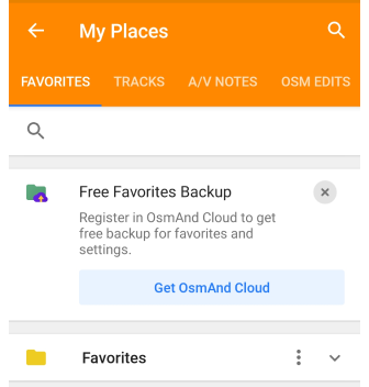 Fonctions du dossier de favoris Android