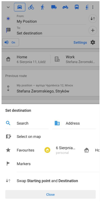 Menu de navigation Android 2