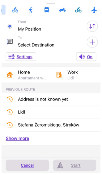 Menu de navigation iOS 1