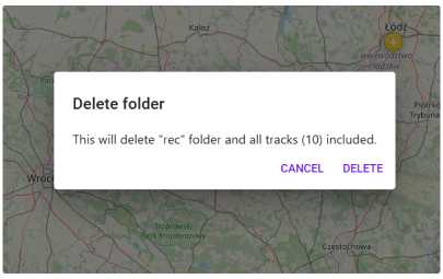 Menu cartella traccia
