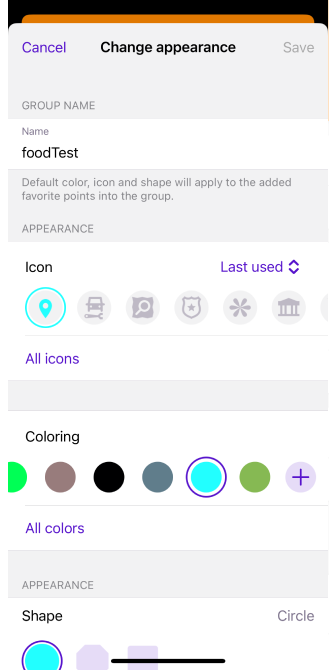 Favorietenacties iOS