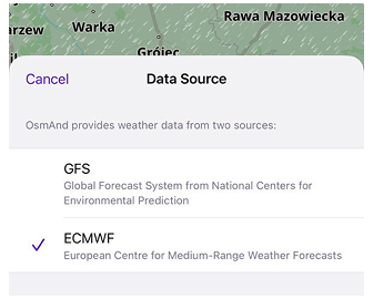Źródło danych iOS