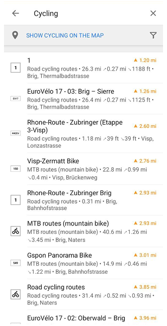 Routes on the ground