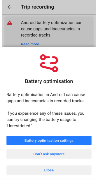 Track auf der Karte iOS