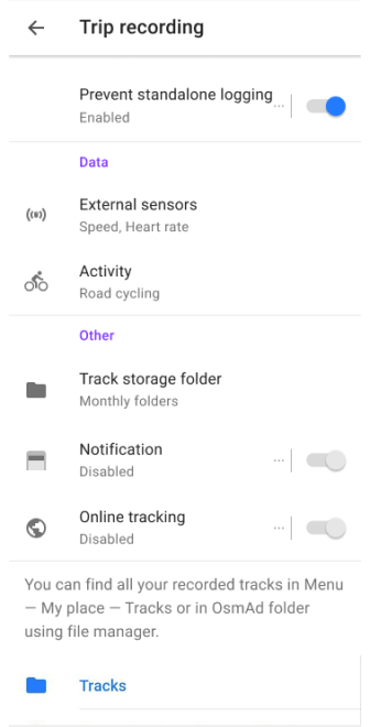Konfigurieren der Touraufnahme in Android