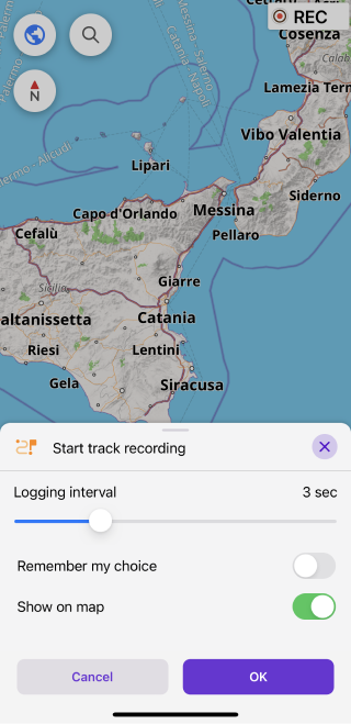 Aufnahme starten in iOS