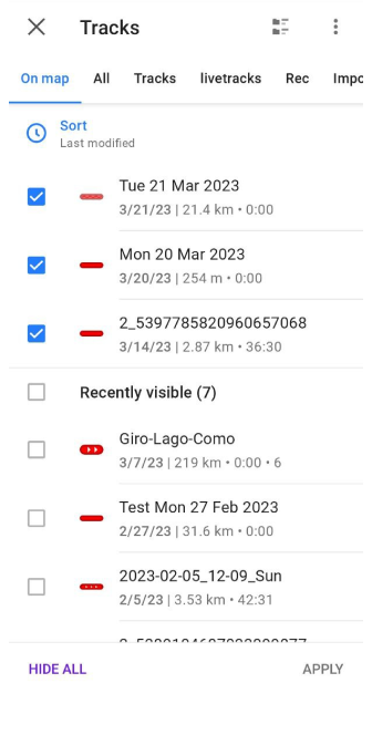 Configurar pistas de mapa Android