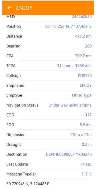 Suivi des navires AIS