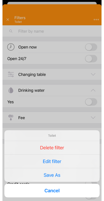 Supprimer POI personnalisé iOS