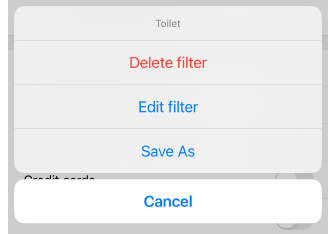 Supprimer POI personnalisé iOS