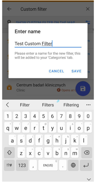 Enregistrer POI personnalisé Android