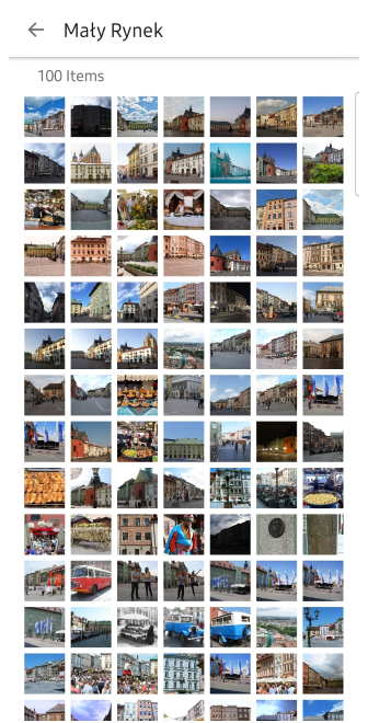 Menu Galerie – Android