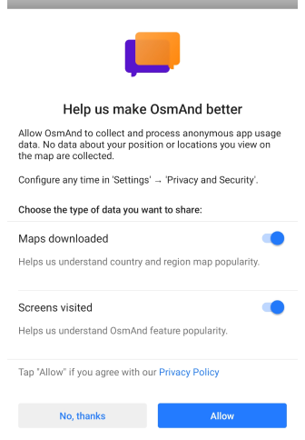 Paramètres généraux Analyses Android