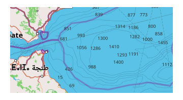 Paramètre de carte - Courbes de niveau de profondeur