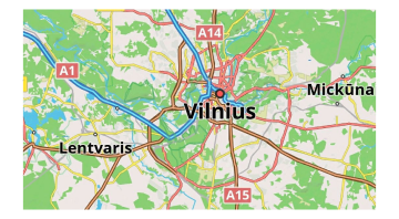 Style de route américain sur la carte