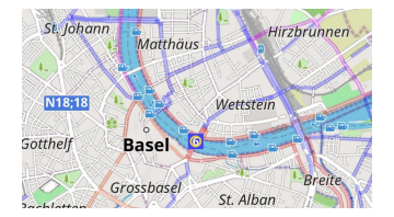 Style de route à contour audacieux sur la carte