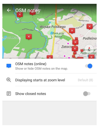 Couche d&#39;édition OSM Android 2
