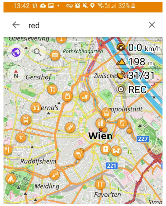 Rechercher des POI Android