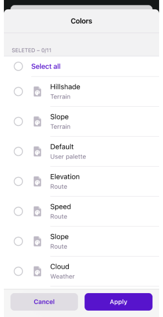 Exportation des actions de profil iOS