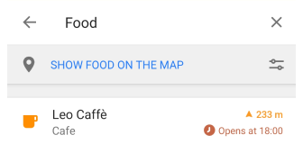 Rechercher des POI Android