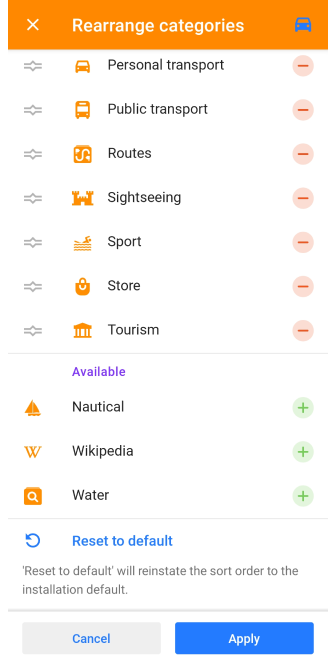 Rechercher des POI Android