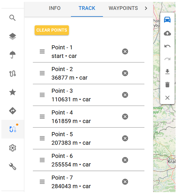 Panneau Trace web OsmAnd