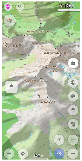Siatka dla przycisków pionowa Android