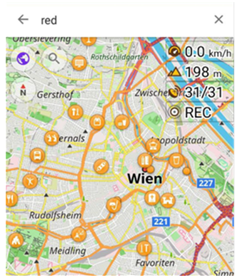 Wyszukiwanie POI Android