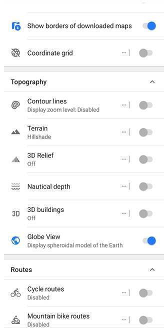 Visualização em Globo
