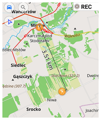 Відстань за дотиком Android